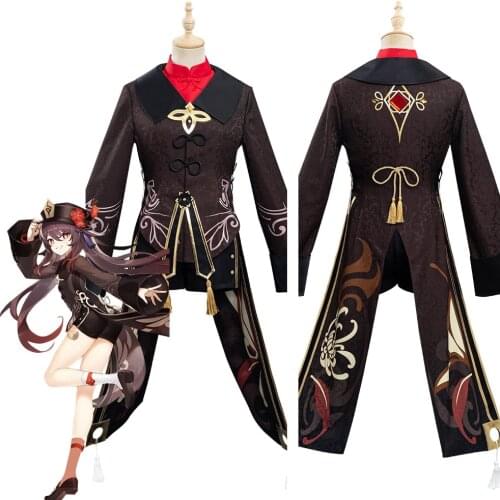 Genshin Impact HuTao Cosplay Costume Outfits Halloween Carnival Suit