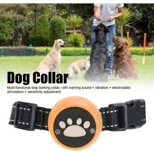 Intelligent Anti Bark Dog Collar Rechargeable Dog Training Collar Waterproof Stop Barking Collars Home Dog Supplies Collar