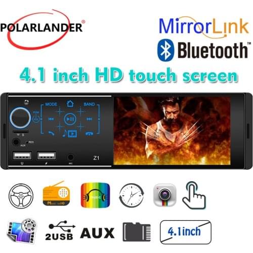 Card Reader Card U Disk Radio Car Bluetooth Colorful Lights Auto Audio Car Stereo MP5 Player Touch Screen Dual USB TF Card