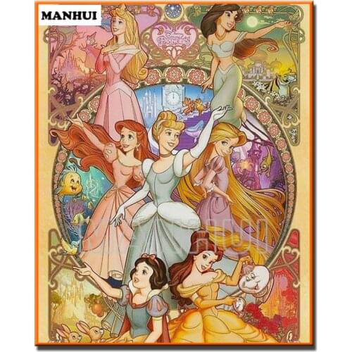 New Diy diamond painting Beautiful princesses Mosaic Diamond Cross Stitch diamond painting mosaic crafts Home Decoration MH466