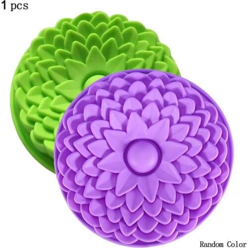 1Pcs Round Sunflower Silicone Birthday Cake Baking 22.5x4.5cm Loaf Pizza Mold Silicone Tray Bread Cake Toast Handmade Pan E2Y3