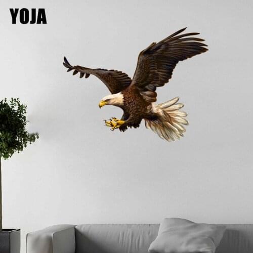 YOJA 44.5×35CM Bald Eagle Spreading Wings Personality Home Living Room Wall Stickers Cartoon Decals 8WS0164