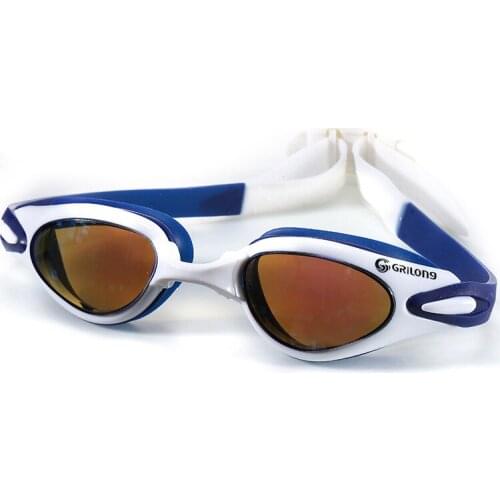 Fashion Pool Water Sports Used Anti fog UV Shield Mirror Coated Silicone Swimming Glasses