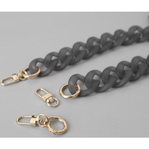 D0LF Fashion Woman Handbag Accessory Parts DIY Resin Bag Chain Frosted Strap Shoulder Clutch Bag Purse Detachable Replacement