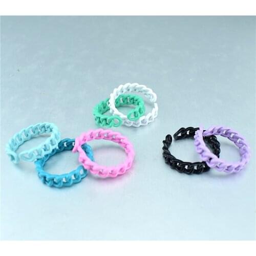 New silicone painted flower ring hand-painted oil paint female cute irregular twisted opening adjustable ring party accessories