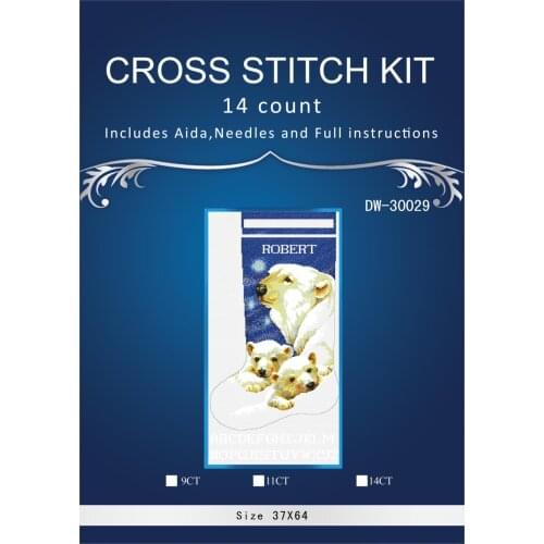 Oneroom snow white bear family Embroidery Crafts Needlework 14CT Unprinted Arts Cross Stitch Kits DMC DIY Quality
