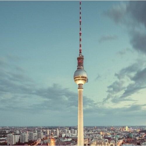 Dropshipping Colomac Decoration Mural Oriental Pearl City Night View Wall Wallpaper Nordic 3d Wallpaper Living Room 3d behang