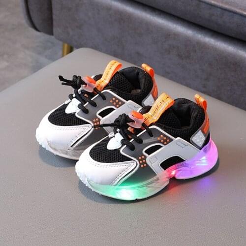Size 21-30 Childrens Led Shoes Boys Girls Lighted Sneakers Glowing Shoes for Kid Sneakers Boys Baby Sneakers with Luminous Sole