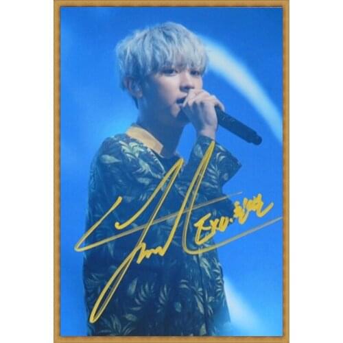 Hand signed EXO Park Chan Yeol autographed photo 6 inches free shipping K-POP 022018D