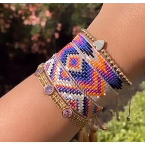 Pretty Bead Miyuki Women Jewelry Sale Cute Popular Fashion Wholesale Gift pattern bracelet Set