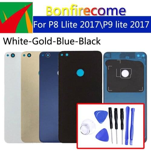 Back Glass For Huawei P8 Lite 2017 Battery Back Cover Replacement For Huawei P9 Lite 2017 Housing Case Chassis Shell