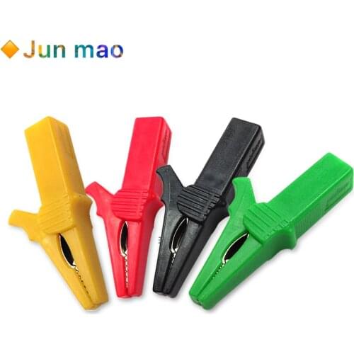 2PCS Insulated Crocodile clip opening 10 mm HV Alligator Clip For Banana Plug 4mm Multimeter 55mm power test clamp