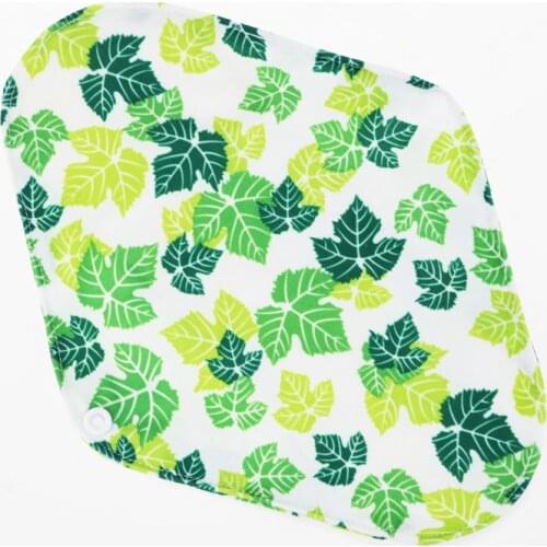 1PC Washable Reusable Feminine Hygiene Menstrual Pads Bamboo Inner Breathable Waterproof Cartoon Women Menstrual Long Soft Pad