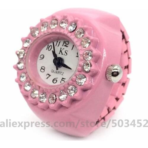 100pcs/lot 126 Girl Moda Feminina Wholesale Diamond Ring Watch Business Womens Watch Fashion Friend Gift Watches For Women