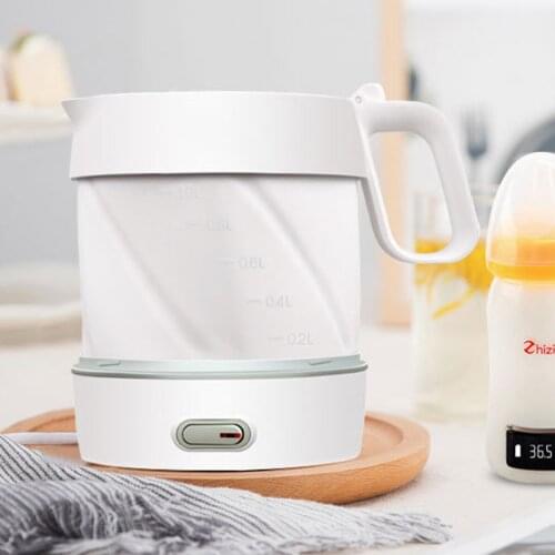 1L Electric Kettle Silicone Foldable Kettle Portable Travel Camping Water Boiler Heater 110/220V 600W Mini Home Appliance