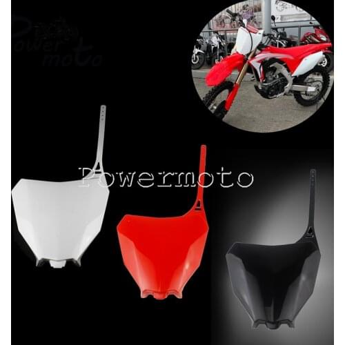 2017-2020 Off Road Front Number Plate for Honda CRF250R CRF450R CRF 250 450 R RX White Dirt Racing Pit Bike Name Plates Board