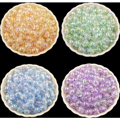 50PCS 8mm Clear Star Acrylic Dreamy bead Loose Spacer Beads DIY Jewelry Accessories Necklace Bracele