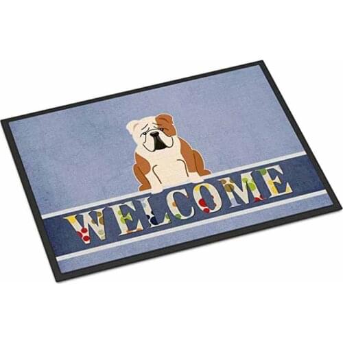 English Bulldog - woven outdoor mat design doormat for entrance door Funny Front indoor rug mat non slip 18 x 30 door mat