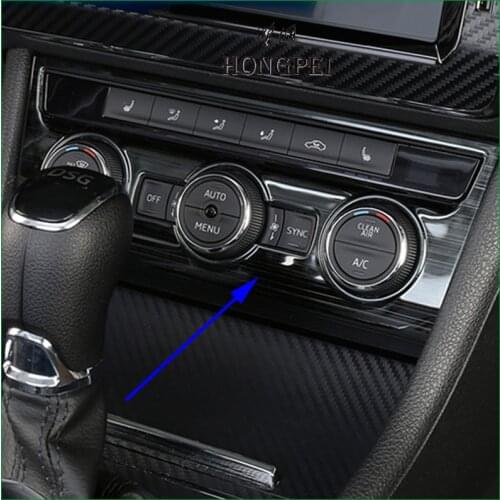 Car styling FOR Skoda superb 2015 2016 2017 Interior AC AIR Condtioner SWITCH CONTROL PANEL COVER STICKER TRIM MOLDING