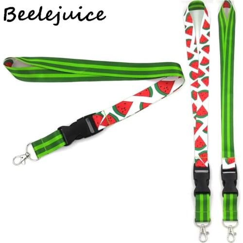 100pcs Watermelon fruits Neck Strap Lanyard keychain Mobile Phone ID Badge Holder Rope Key Chain Keyrings cosplay Accessories