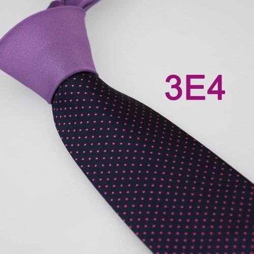 Coachella Mens ties New Arrival Lilac Knot Contrast Black With Pink Spots Two Tone Necktie Formal Neck Tie for dress Wedding