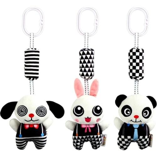 Baby Stroller Comfort Stuffed Animal Rattle Mobile Infant Stroller Toys Baby Crib Soft Hanging Toy Sensory Learning Toys new