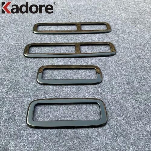 For Mitsubishi Delica 2020 2021 ABS Black Color Car Rear Air Conditioning Vent Cover Trim Car Styling Interior Accessories