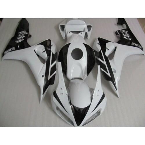 Injection molding ABS plastic fairing kit for Honda CBR1000RR 06 07 white black fairings set CBR1000RR 2006 2007 FC21