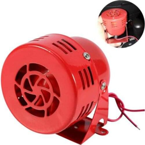 RED Air Raid Siren Horn Alarm 110dB Driven Air Raid Siren Horn Alarm Loud Air Horn for Car Boat Truck Speaker