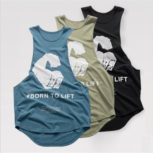 GYMPXINRAN Brand Men Tank Tops Gyms Fitness Workout Sleeveless Shirts Casual Fashion Cotton Print Vest Male Crossfits Clothing