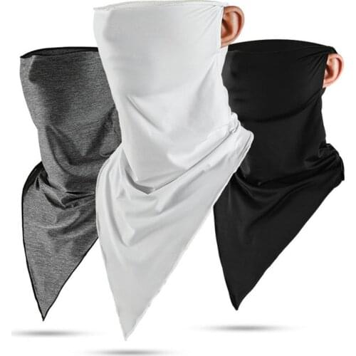 Multifunctional Cycling Headscarf Summer Ice Silk Windproof Triangle Sunscreen Face Towel Cover For Outdoor Sports Riding Scarf