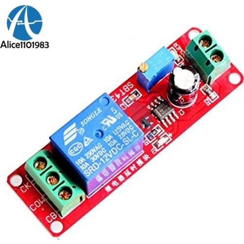 DC 12V Delay Relay Shield Module based on NE555 chip Timer Switch Adjustable Module Diy Electronic PCB Board
