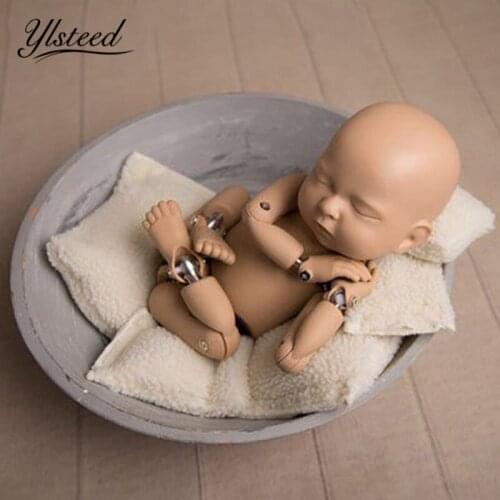 Ylsteed 2019 5pcs Set Newborn Posing Cusion Baby Photo Props Posing Mattress Infant Shooting Positioner Basket Stuffer Filler