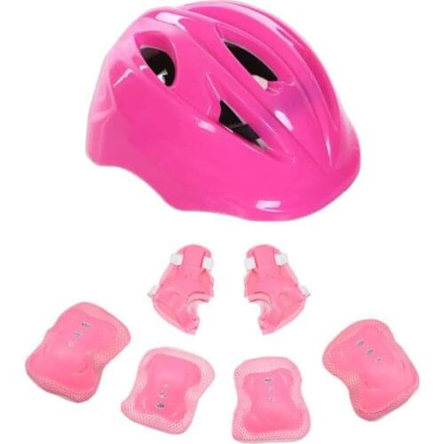 7 Pcs Kid Child Roller Skating Bike Helmet Knee Wrist Guard Elbow Pad Set for Bicycle Helmet Protection Safety Guard Cycling Pad