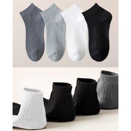 7 Pairs/Lot Men Cotton Ankle Socks High Quality Summer Autumn Casual Business Breathable Calcetines Solid Color Male Meias Sox