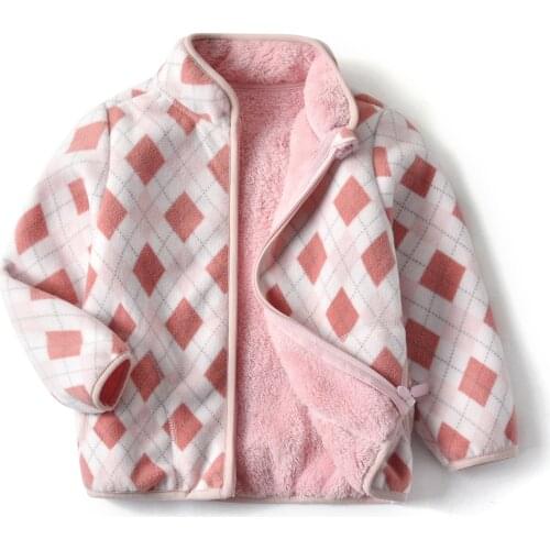 New 2021 Spring Autumn Child Kid Clothes Baby Girl Jacket Outwear Polar Fleece Soft Warm