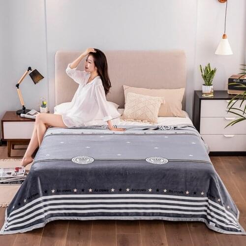 British style Soft Warm Coral Fleece Blanket Sheet Bedspread Sofa Plaid Light Thin Mechanical Wash Flannel Blankets SSXML