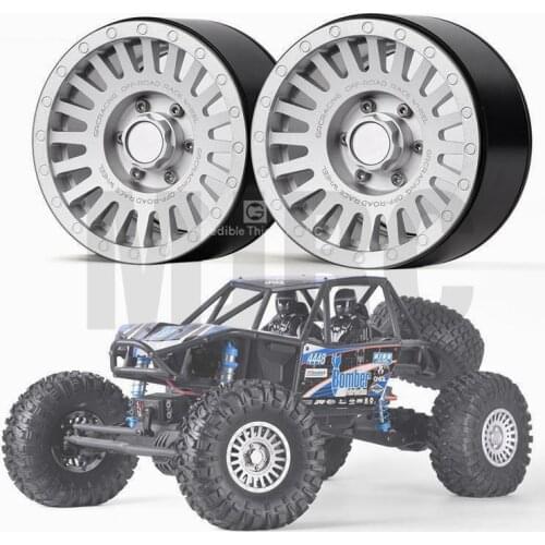 A Pair 2.2 Inch Metal Wheel Wheel For 1/10 Rc Tracked Vehicle Trx4 Mustang Rc4wd D90 D110 Axial Scx10 90046 Jimny Trx-6 Vs4