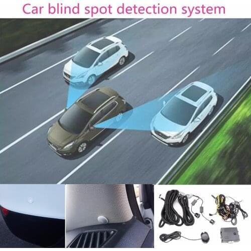 Car Blind Spot Monitoring System Ultrasonic Sensor Assist Lane Changing Tool Blind Spot Mirror Radar Detection w alarm+ led