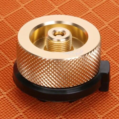 Outdoor Camping Hiking Stove Auto-off Connector Conversion Head Aluminum Alloy Gas Bottle Cylinder Adapter Furnace Converter