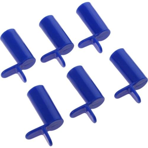 Pack of 6pcs Pool Cue Rack Bridge Head Cross Bridge Head Billiard Kits Blue