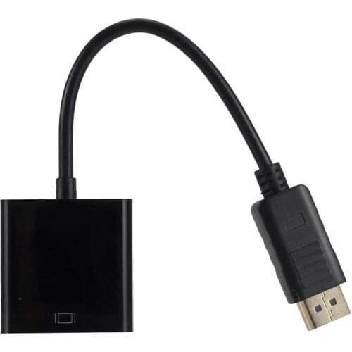 DP to VGA Video Adapter 1080p Thunderbolt Male Display Port to Female VGA Cables for PC Computer Laptop HDTV Monitor Projector