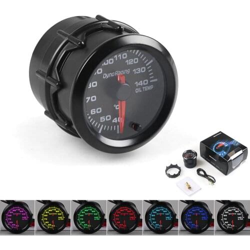 Dynoracing 2" 52mm 7 Colors changeful Backlight Oil Temperature Gauge High Speed Stepper Motor With Sensor Car Meter TT101490