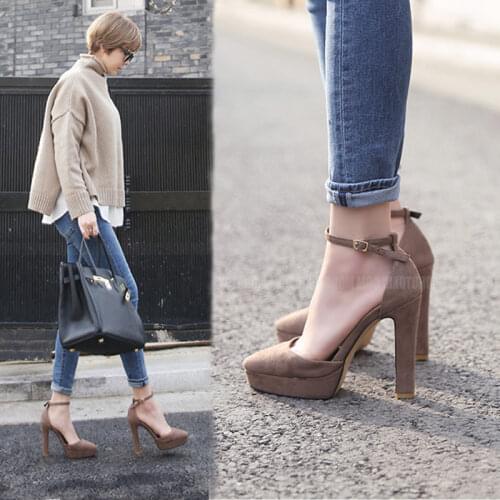 NEW 11CM PUMPS Shallow mouth high heels 2021 new comfortable womens shoes waterproof platform work shoes