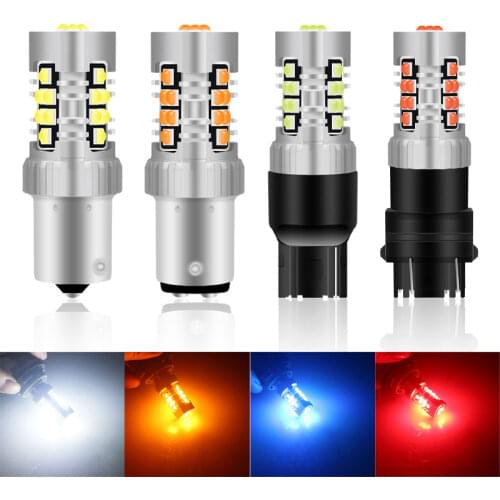 1PC P21w led Ba15s PY21W LED T20 W21W 7440 W21/5W 7443 T25 3156 3157 Car Backup Reserve Light turn signal Daytime Light Amber