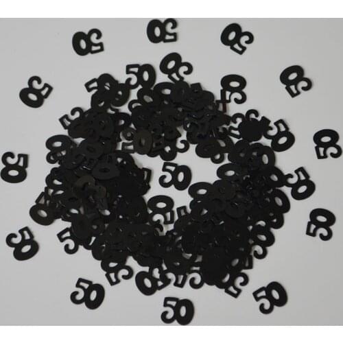 150g Black Number Digital 13 16 18 20 21 30 40 50 60 70 80 Happy Birthday Party Confetti Table Scatter Sprinkles Decorations