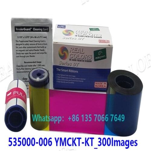 20Pieces Compatible Datacard Ribbon 535000-006 YMCKTKT 300 Prints Made in Korea Datacard CD800 CP60 CP80 ID Card Printer