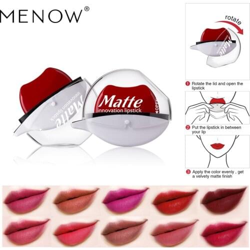 Vietnam Hot Selling MENOW L519 Lazy Population Red Waterproof Non-Decoloring Moisturizing Lipstick Wholesale 3pcs One Package