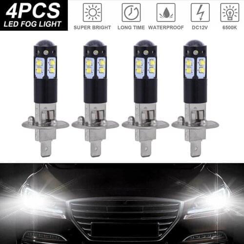 4pcs Car Headlight H1 LED Headlight Bulb 12V 1000LM CREE LED Headlamp 6500K White Fog Light DRL Bulb Auto Lamp