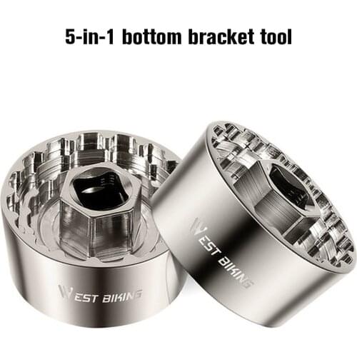 5 in 1 Bicycle Bottom Bracket Remover Repair Tools Bike Axis Puller Extractor 16 Teeth Gap 39mm DUB16TFSA386 Riding Cycling Part